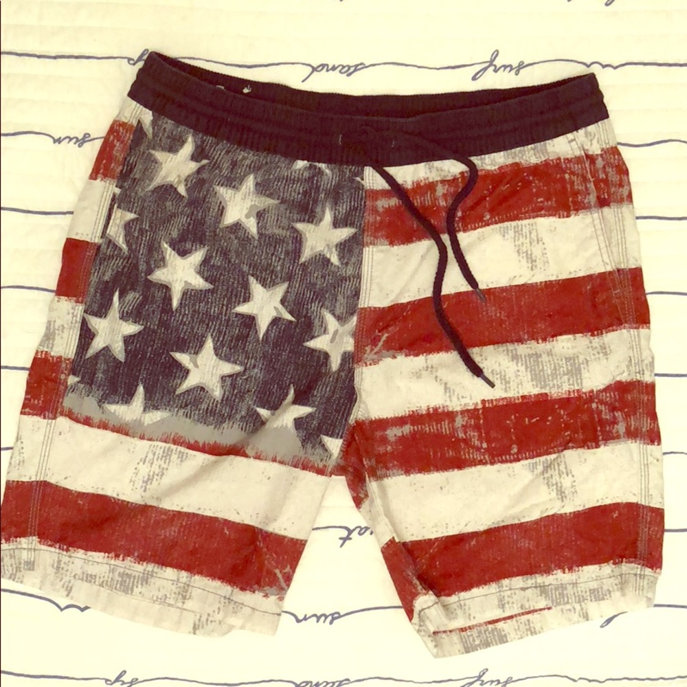 Men’s American Flag Swim Trunks